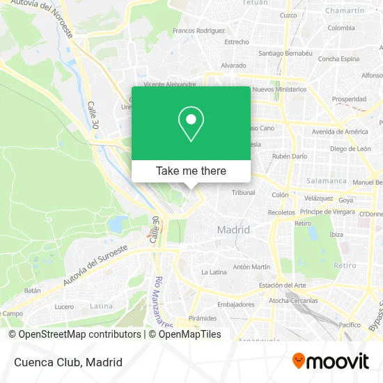 Cuenca Club map