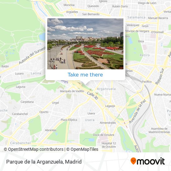 Parque de la Arganzuela map