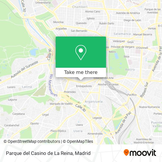 Parque del Casino de La Reina map