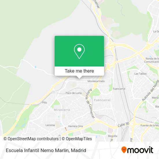 mapa Escuela Infantil Nemo Marlin