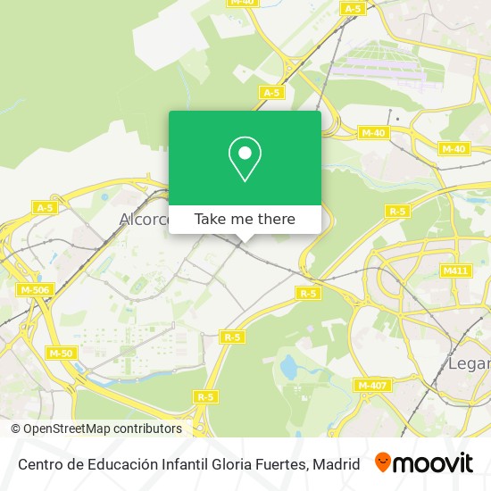 mapa Centro de Educación Infantil Gloria Fuertes