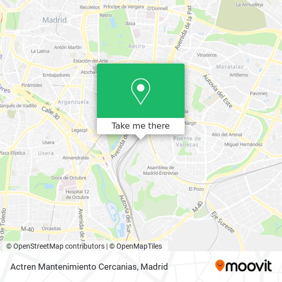 Actren Mantenimiento Cercanias map
