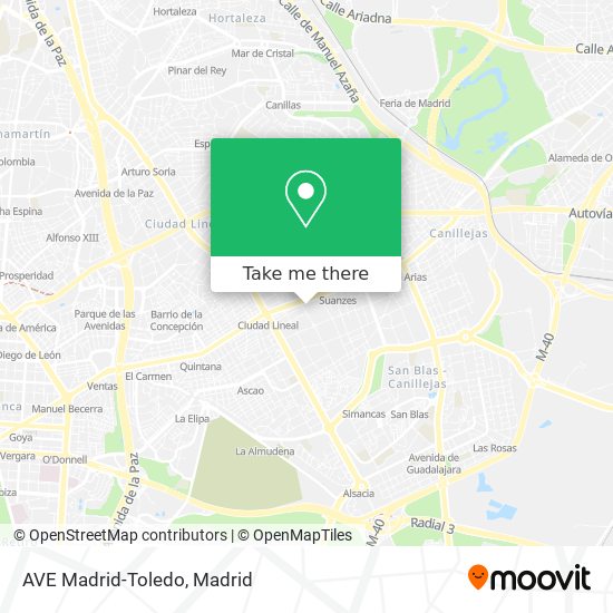 mapa AVE Madrid-Toledo