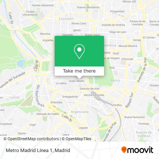 mapa Metro Madrid Línea 1
