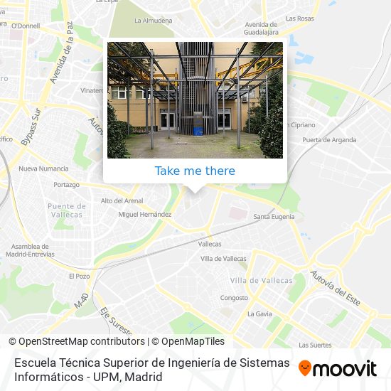 mapa Escuela Técnica Superior de Ingeniería de Sistemas Informáticos - UPM