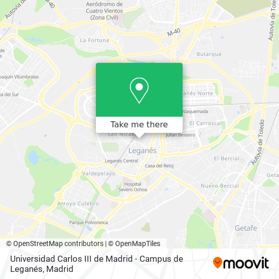 Universidad Carlos III de Madrid - Campus de Leganés map