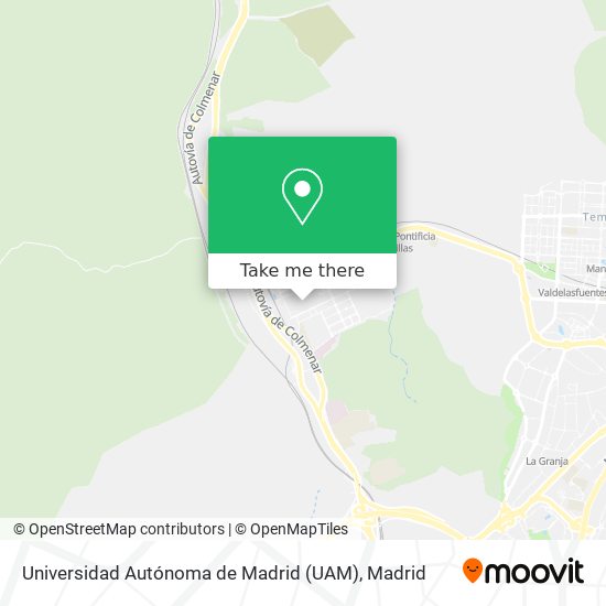 Universidad Autónoma de Madrid (UAM) map