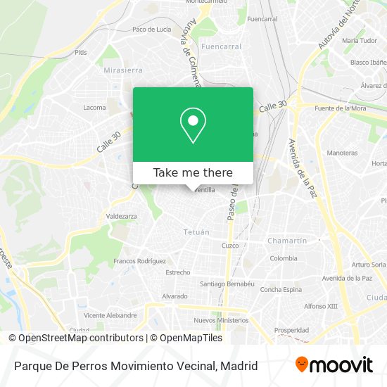 Parque De Perros Movimiento Vecinal map