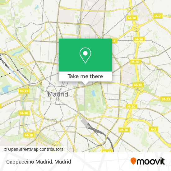 Cappuccino Madrid map