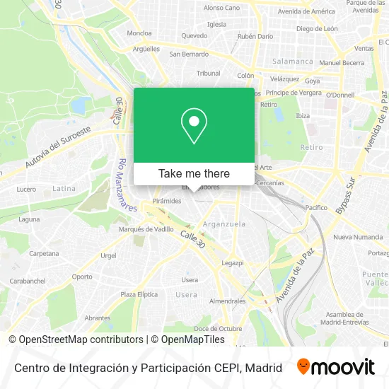 mapa Centro de Integración y Participación CEPI