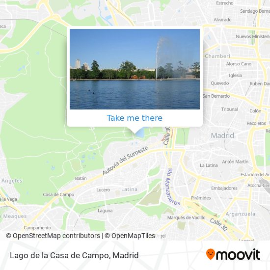 Lago de la Casa de Campo map