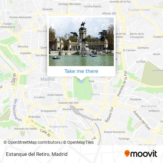 mapa Estanque del Retiro