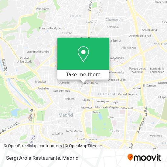 mapa Sergi Arola Restaurante