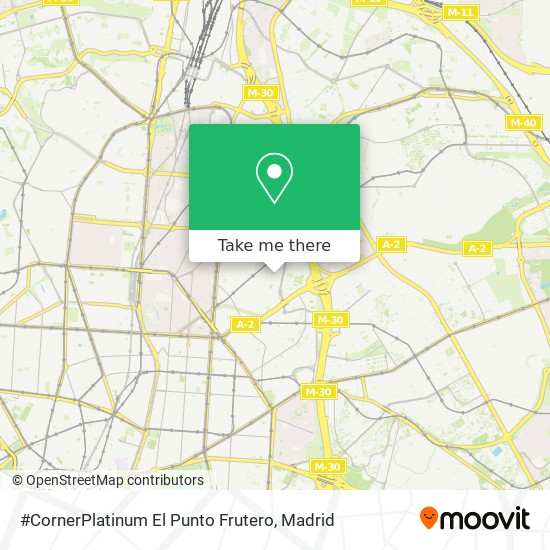 #CornerPlatinum El Punto Frutero map