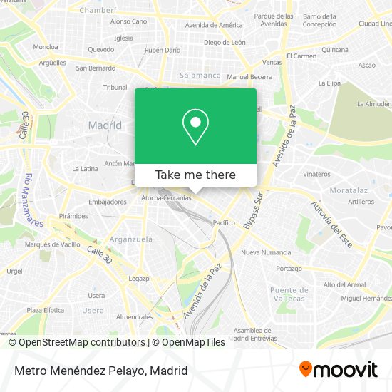 Metro Menéndez Pelayo map