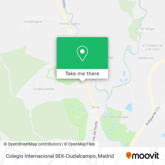 Colegio Internacional SEK-Ciudalcampo map