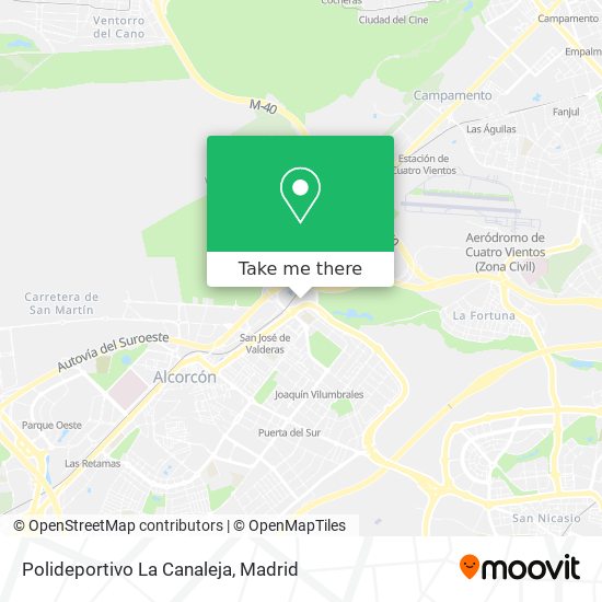 mapa Polideportivo La Canaleja