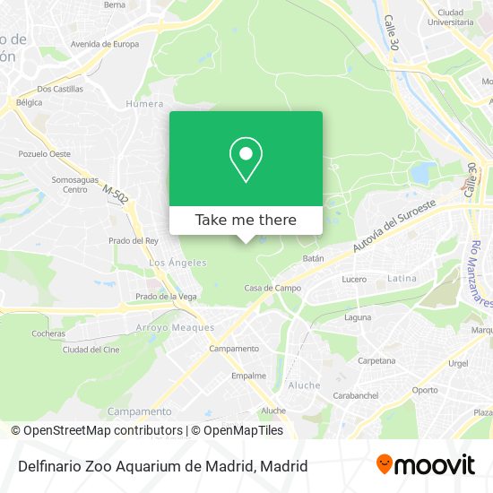 Delfinario Zoo Aquarium de Madrid map