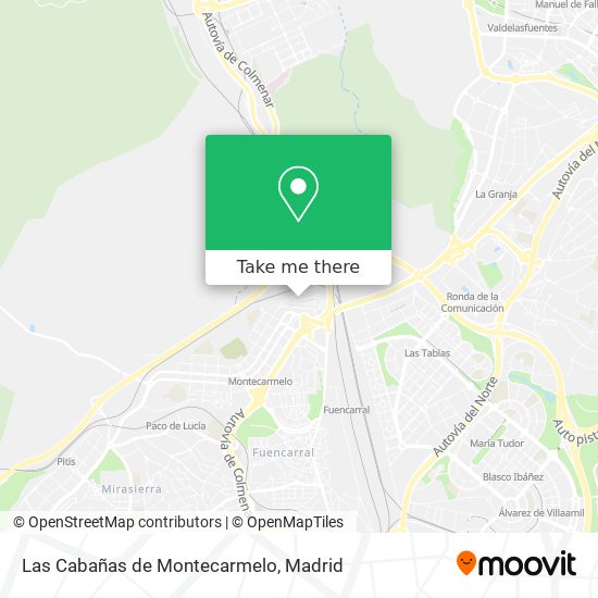 Las Cabañas de Montecarmelo map