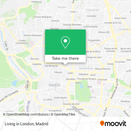 mapa Living in London