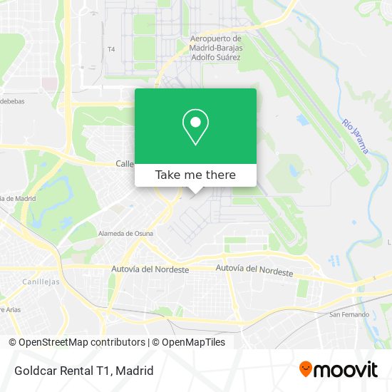 mapa Goldcar Rental T1