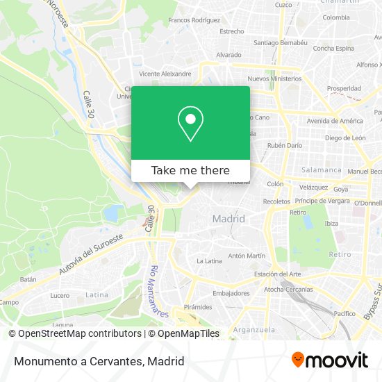 mapa Monumento a Cervantes