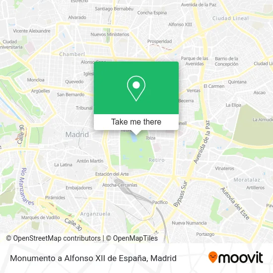 Monumento a Alfonso XII de España map