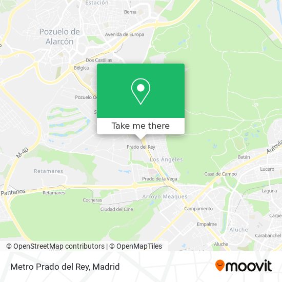Metro Prado del Rey map