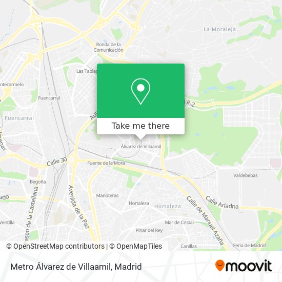 mapa Metro Álvarez de Villaamil