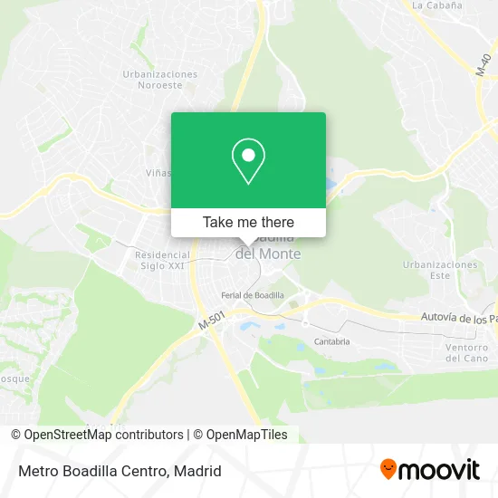 Metro Boadilla Centro map