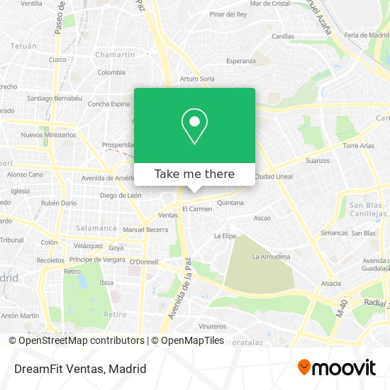 DreamFit Ventas map