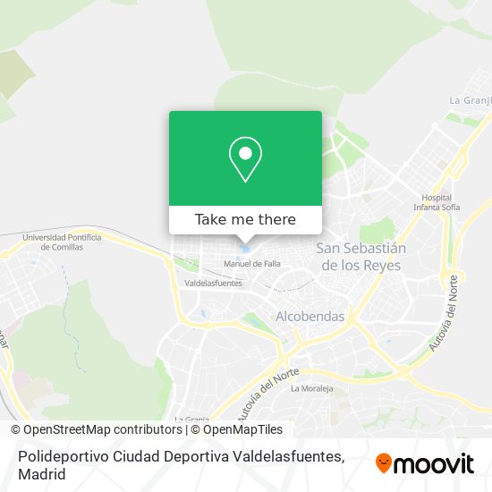 mapa Polideportivo Ciudad Deportiva Valdelasfuentes
