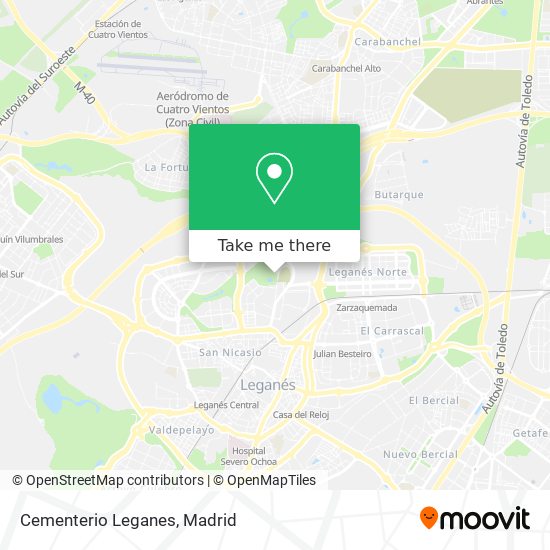 Cementerio Leganes map