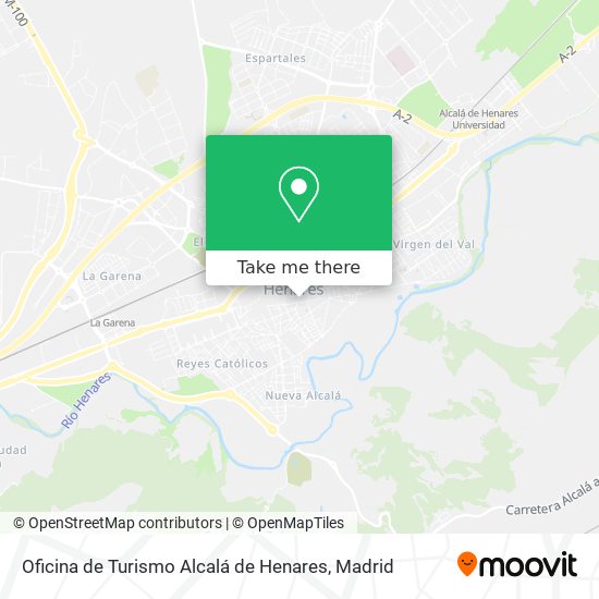 mapa Oficina de Turismo Alcalá de Henares