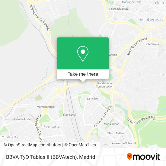 BBVA-TyO Tablas II (BBVAtech) map