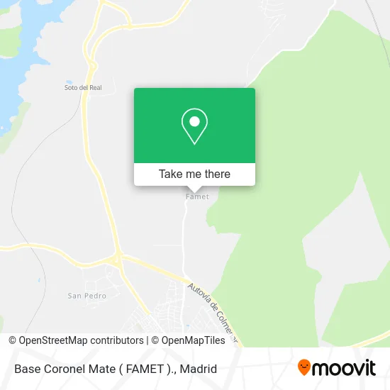 Base Coronel Mate ( FAMET ). map