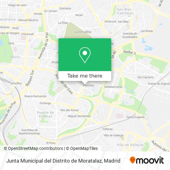 mapa Junta Municipal del Distrito de Moratalaz