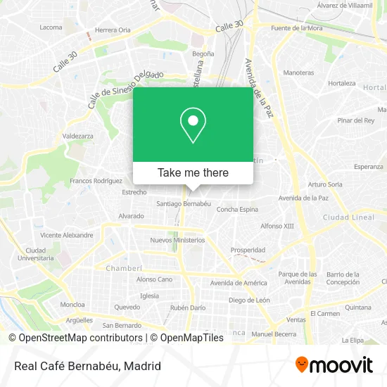 Real Café Bernabéu map