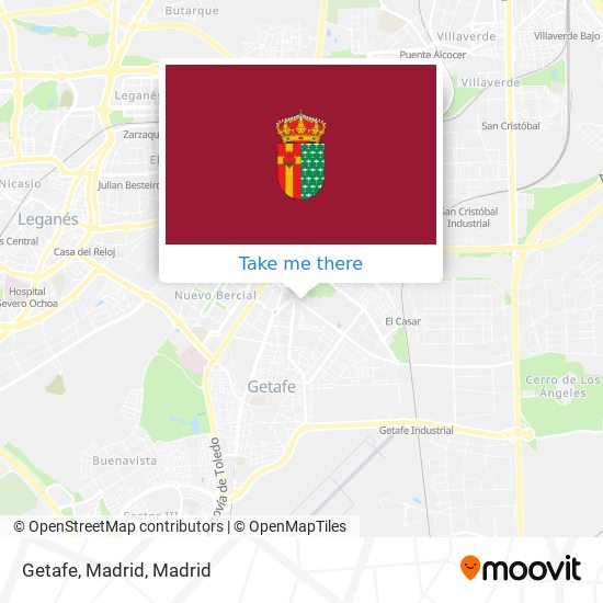 mapa Getafe, Madrid