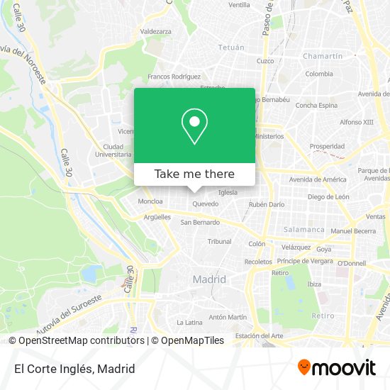 El Corte Inglés map