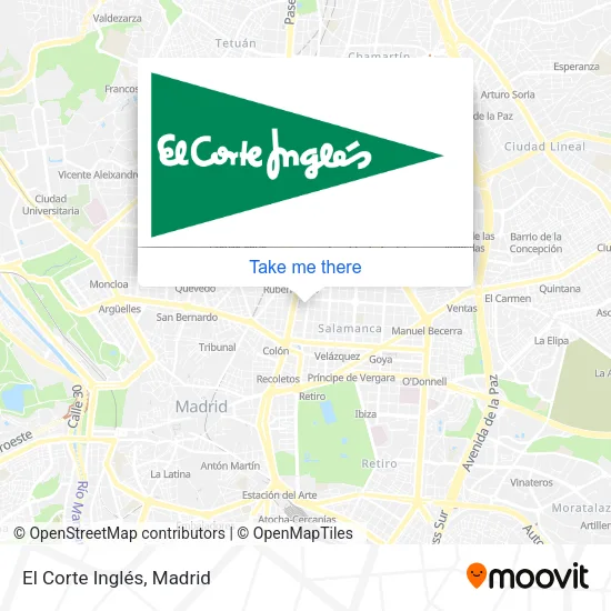 El Corte Inglés map