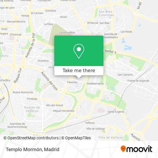 mapa Templo Mormón