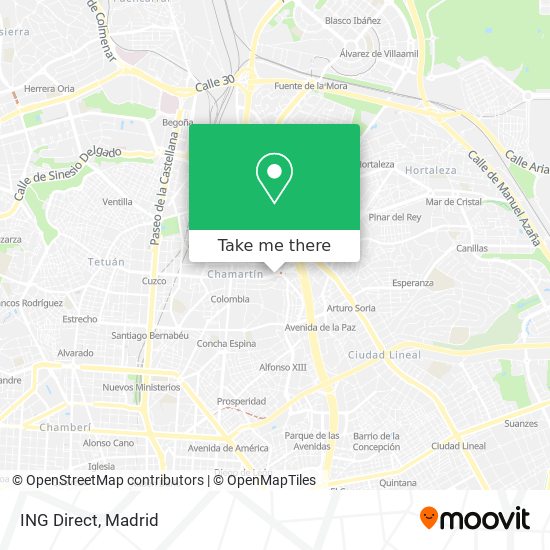 ING Direct map