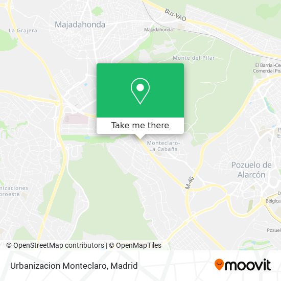 Urbanizacion Monteclaro map