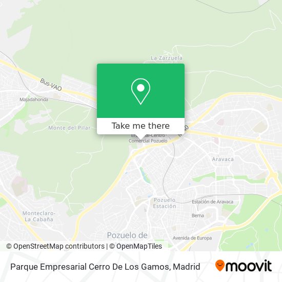 Parque Empresarial Cerro De Los Gamos map