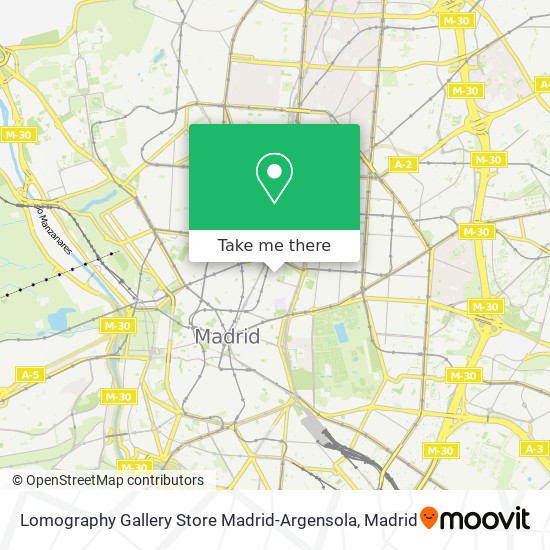 Lomography Gallery Store Madrid-Argensola map