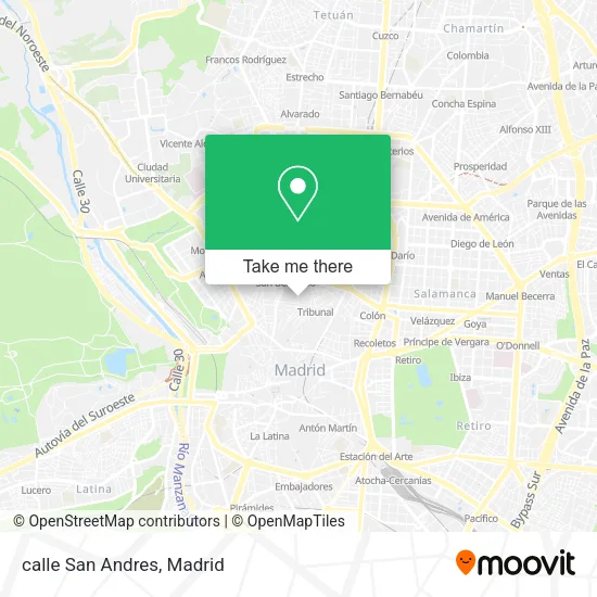 calle San Andres map
