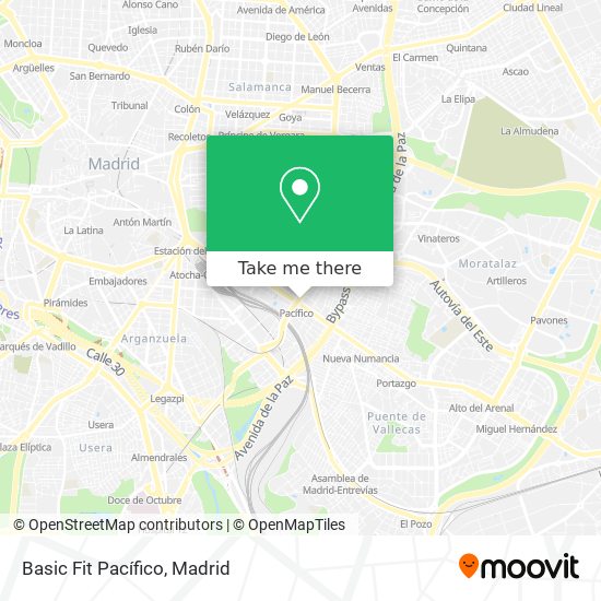 Basic Fit Pacífico map