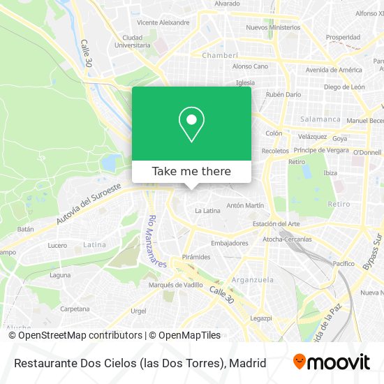 mapa Restaurante Dos Cielos (las Dos Torres)