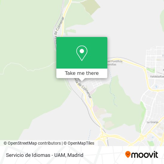 Servicio de Idiomas - UAM map